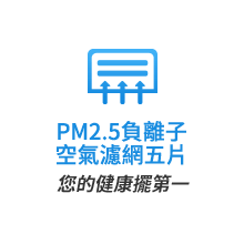 PM2.5負離子空氣濾網五片